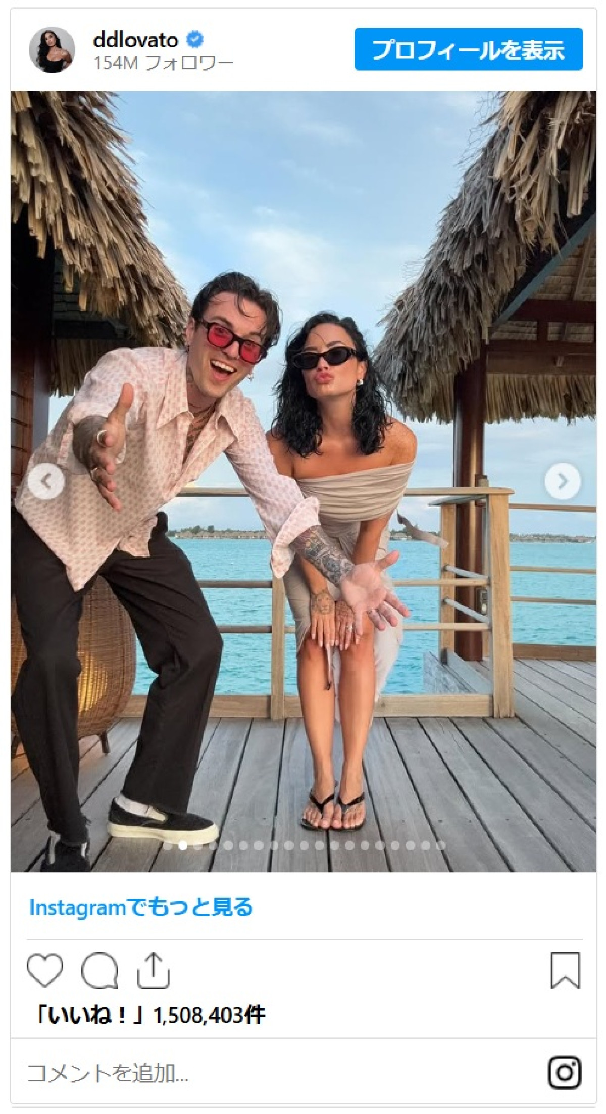 デミ・ロヴァートがロマンチックなハネムーン写真公開