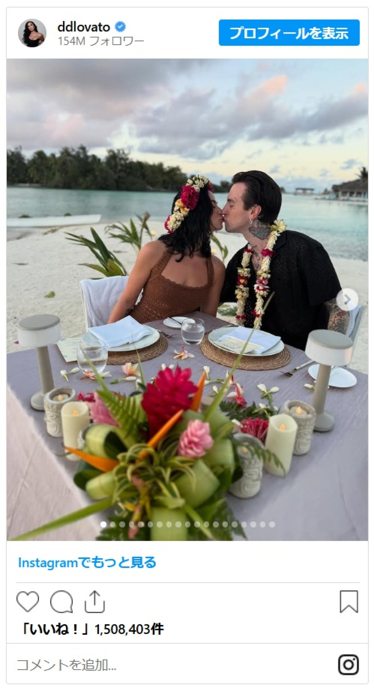 デミ・ロヴァートがロマンチックなハネムーン写真公開