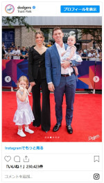 ３枚目　ウィル・スミス一家※「Los Angeles Dodgers」インスタグラム