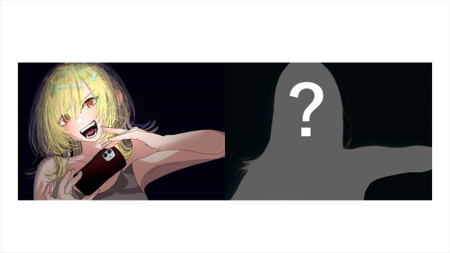 ドラマ『死ぬまでバズってろ！！』より（左から）原作第1巻表紙イラスト、ドラマ主人公・加菜子のシルエット