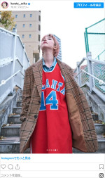 唐田えりか、ピンクヘアー姿を投稿　※「唐田えりか」インスタグラム