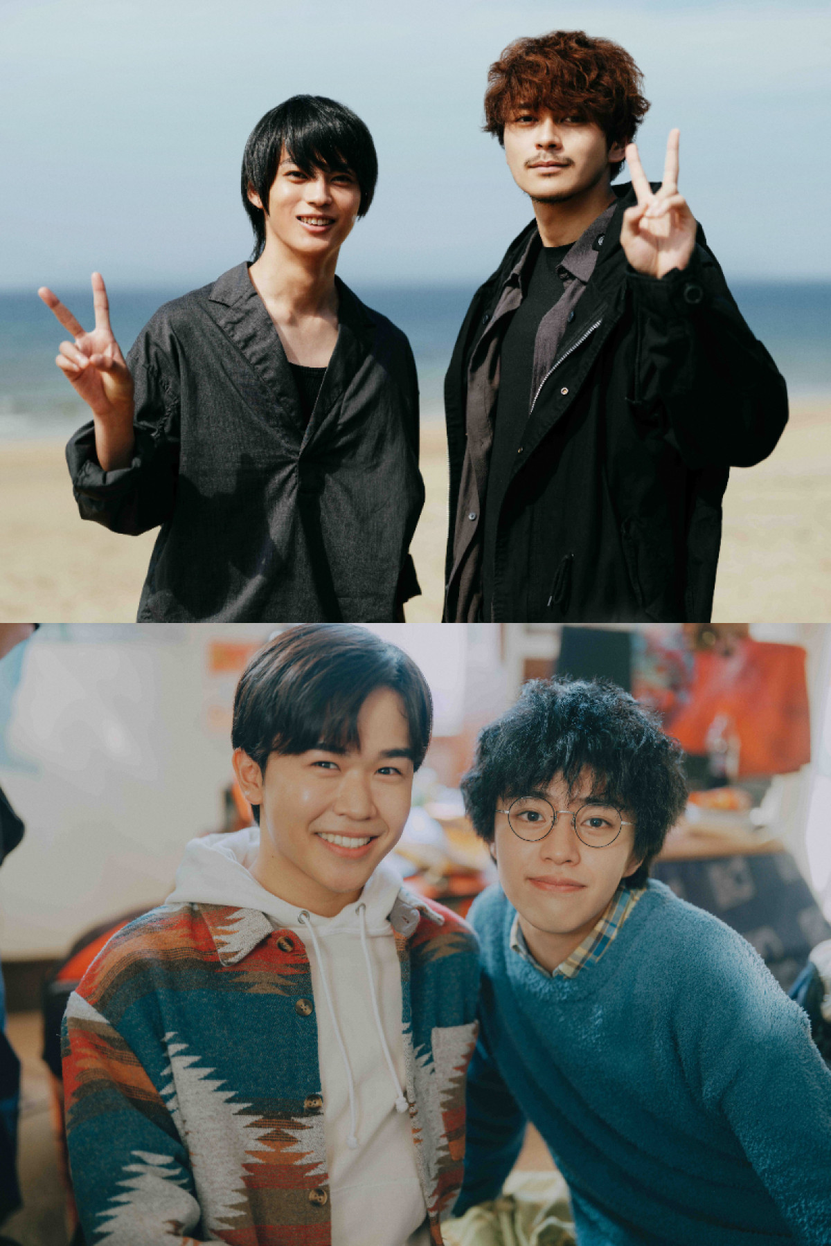 神尾楓珠(上段左)&醍醐虎汰朗(上段右)が“サプライズ出演” 映画『カラダ探し THE LAST NIGHT』メイキングカット