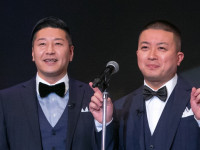 チョコレートプラネット 長田庄平、松尾駿（2019年撮影）