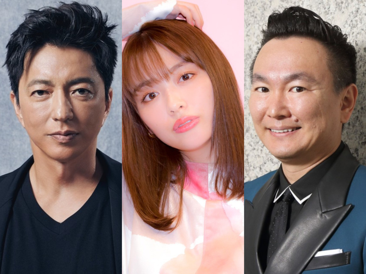 (左から)大沢たかお、内田理央、山内健司