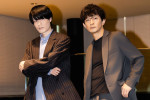 映画『ひゃくえむ。』インタビューより（左から）内山昂輝、津田健次郎