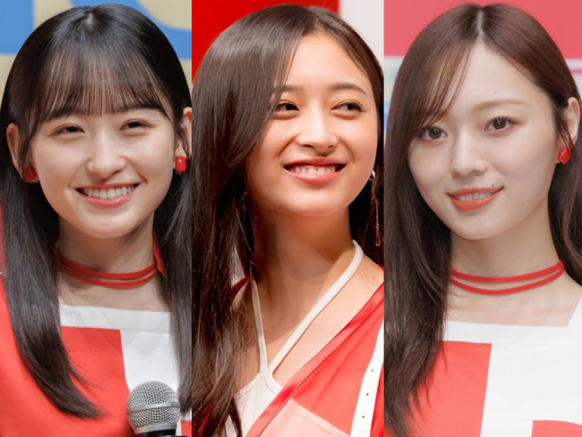 （左から）乃木坂46・一ノ瀬美空、井上和、梅澤美波