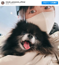 山本美月の愛犬・こつめちゃん　※「山本美月」インスタグラム