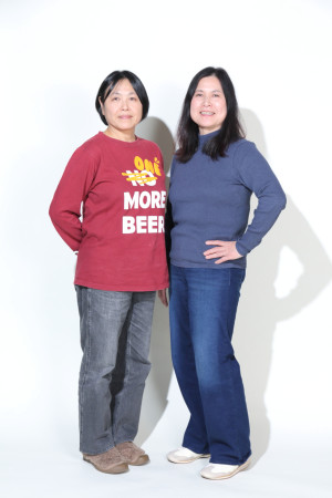 JBエンジェルス・（左から）立野記代、山崎五紀