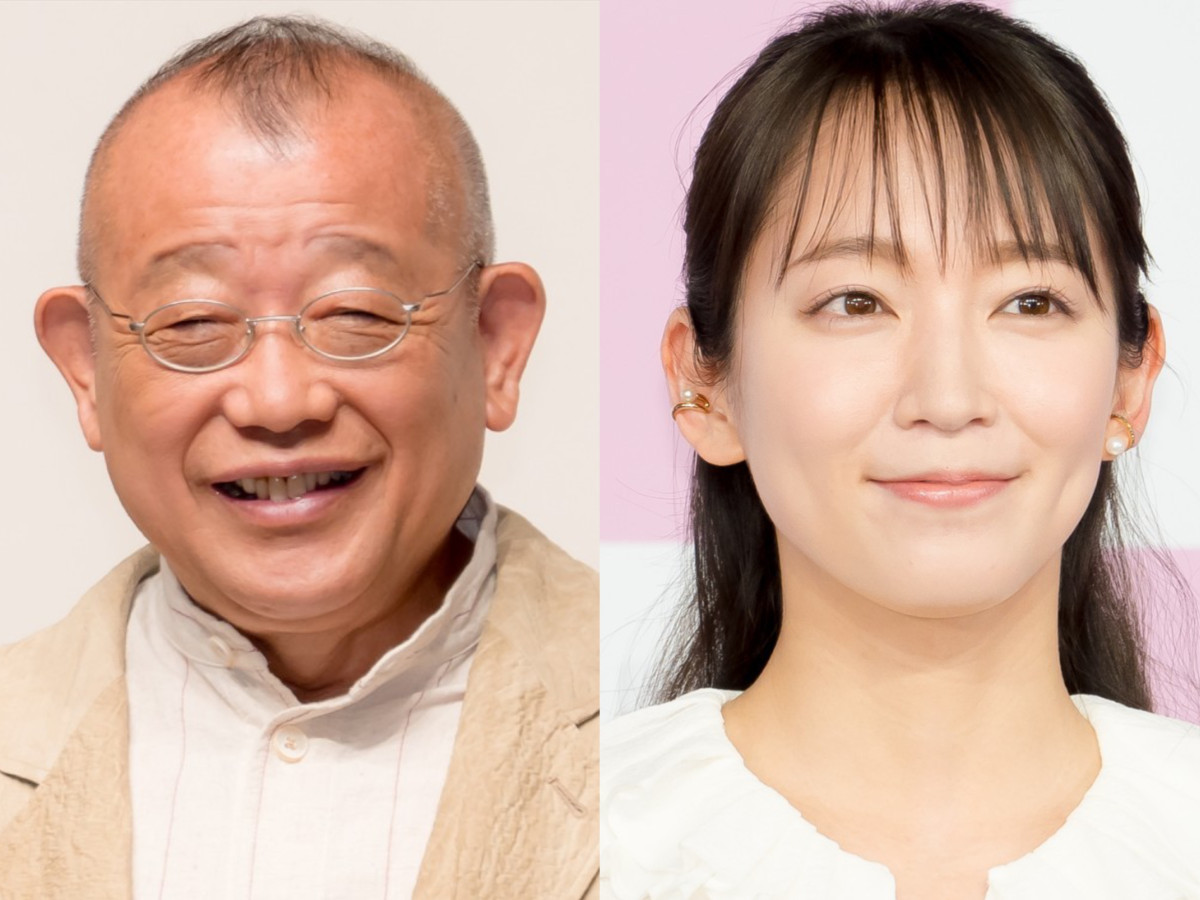 笑福亭鶴瓶（左）と吉岡里帆（右）