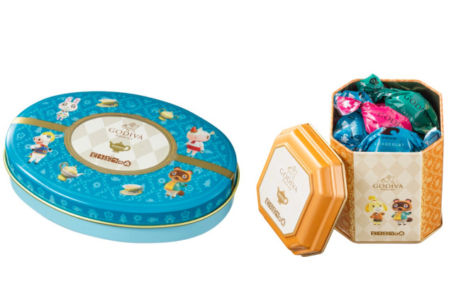 『どうぶつの森』×「ゴディバ」がコラボ！　マグカップ付きの“限定アソートメント缶”など展開