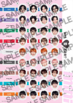 「mini」2026年1月号増刊付録：超特急“変”怒哀楽 顔面ダイカットステッカー絵柄