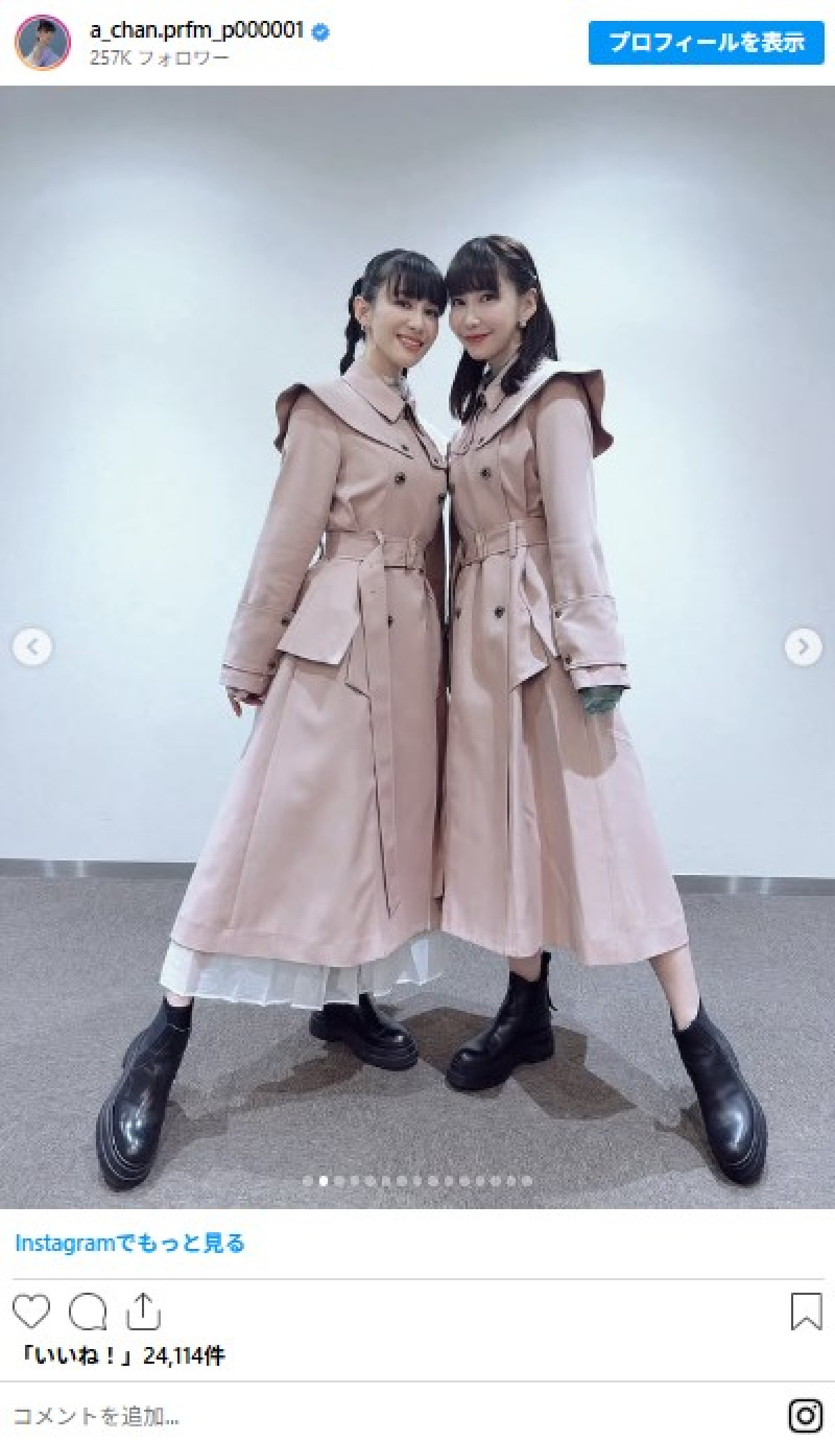 芸能人の“双子コーデ”がかわいい！　朝ドラ抜てき女優に超人気局アナも