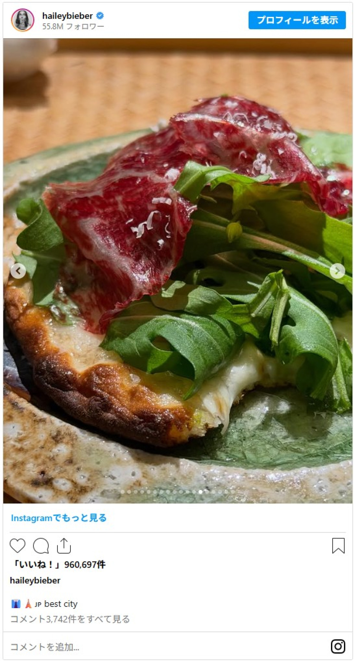 東京滞在のヘイリー・ビーバー、「最高の街」来日オフショット多数投稿