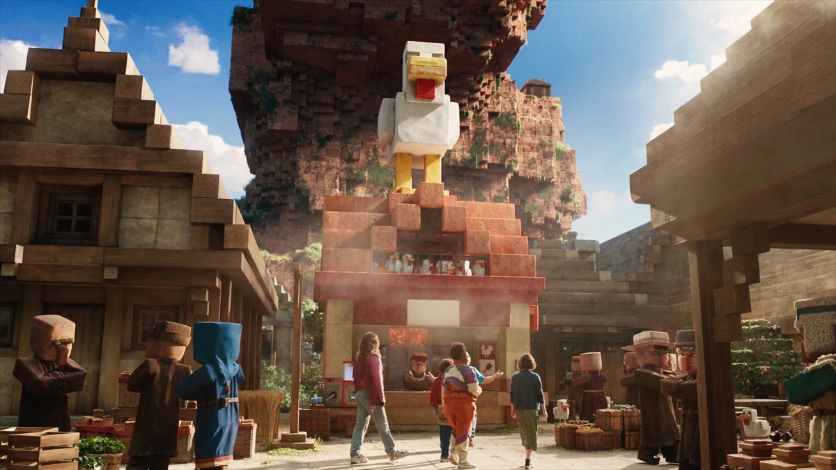 “マイクラワールド”完全再現！ ジャック・ブラック＆ジェイソン・モモア出演『マインクラフト／ザ・ムービー』新写真解禁