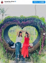 秋元真夏とバリ旅行へ出かけた生田絵梨花　※「生田絵梨花」インスタグラム