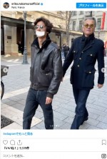 中村江里子、イケメン長男とパリの街をお散歩　※「中村江里子」インスタグラム