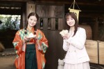 連続テレビ小説『おむすび』『あんぱん』バトンタッチセレモニーに参加した（左から）今田美桜、橋本環奈