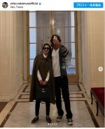 中村江里子、イケメン長男とパリの街をお散歩　※「中村江里子」インスタグラム