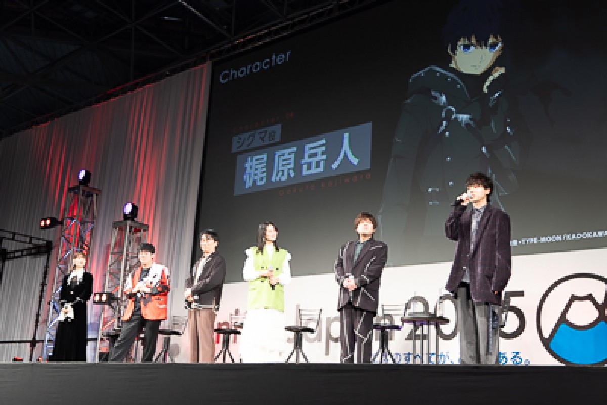 『Fate/strange Fake』AnimeJapan スペシャルステージに登壇した(左から)花澤香菜、小野友樹、関智一、小林ゆう、松岡禎丞、梶原岳人