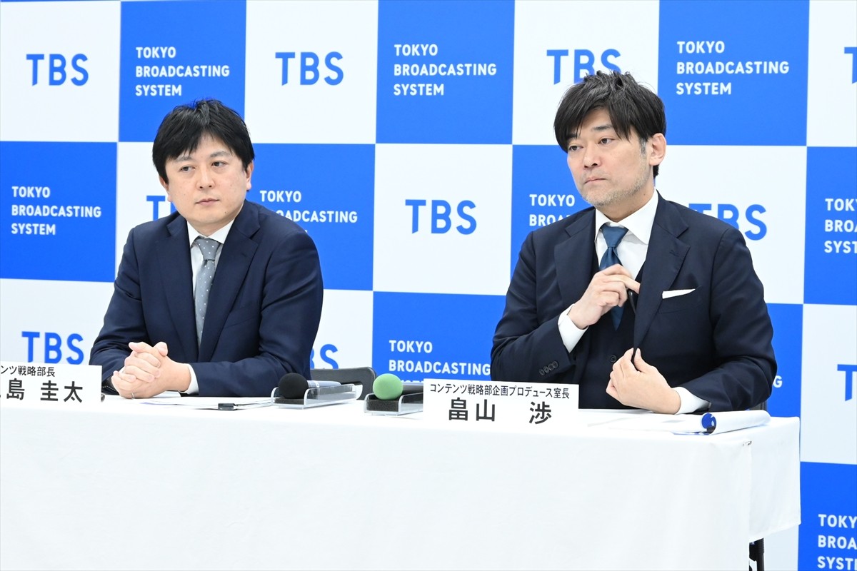 「TBSテレビ2025年4月期番組改編説明会」の様子