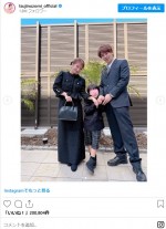 辻希美は3男の卒園式に夫婦仲良く出席　※「辻希美」インスタグラム