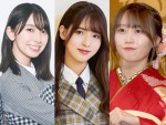 （左から）日向坂46・金村美玖、櫻坂46・中嶋優月、乃木坂46・矢久保美緒