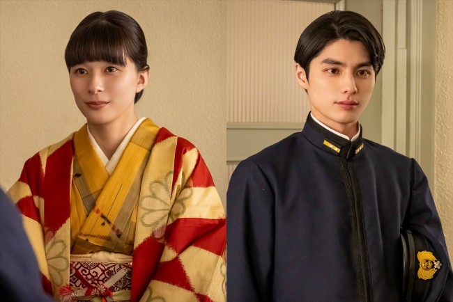 ドラマ『波うららかに、めおと日和』場面写真（左から）芳根京子、本田響矢