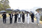 4月20日放送の『タイムレスマン』初回よりtimelesz（左から）菊池風磨、松島聡、佐藤勝利、原嘉孝、寺西拓人、橋本将生、猪俣周杜、篠塚大輝