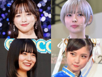 （左上から時計回りで）森香澄、最上もが、桃月なしこ、莉子