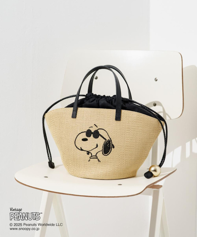 『PEANUTS』×「ラシット」コラボ第2弾！　スヌーピーデザインの“かごバッグ”登場
