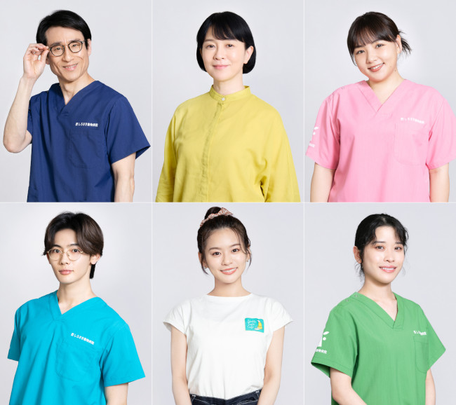 ドラマ『初恋DOGs』に出演する(上段左から)なだぎ武、坂井真紀、野呂佳代(下段左から)NOA、永瀬莉子、円井わん