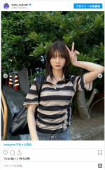 生見愛瑠が披露した夏コーデ ※「生見愛瑠」インスタグラム