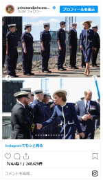 キャサリン妃、さわやかなマリンルックで英軍艦艇の命名式に出席※「The Prince and Princess of Wales」インスタグラム