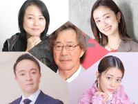 （左上から時計回りで）杉田かおる、上戸彩、高畑充希、濱田岳、（中央）武田鉄矢