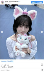 ネコ耳姿がかわいすぎる桜田ひより　※「桜田ひより」インスタグラム