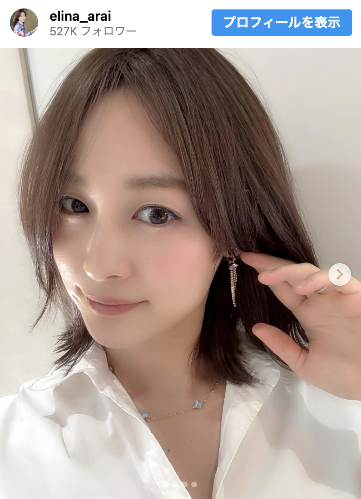 新井恵理那、ダークな髪色で仕事再開に意欲 ※「新井恵理那」インスタグラム