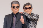 「さよなら 丸の内TOEI」プロジェクト　映画『あぶない刑事』舞台あいさつに出席した舘ひろし（左）と柴田恭兵（右）
