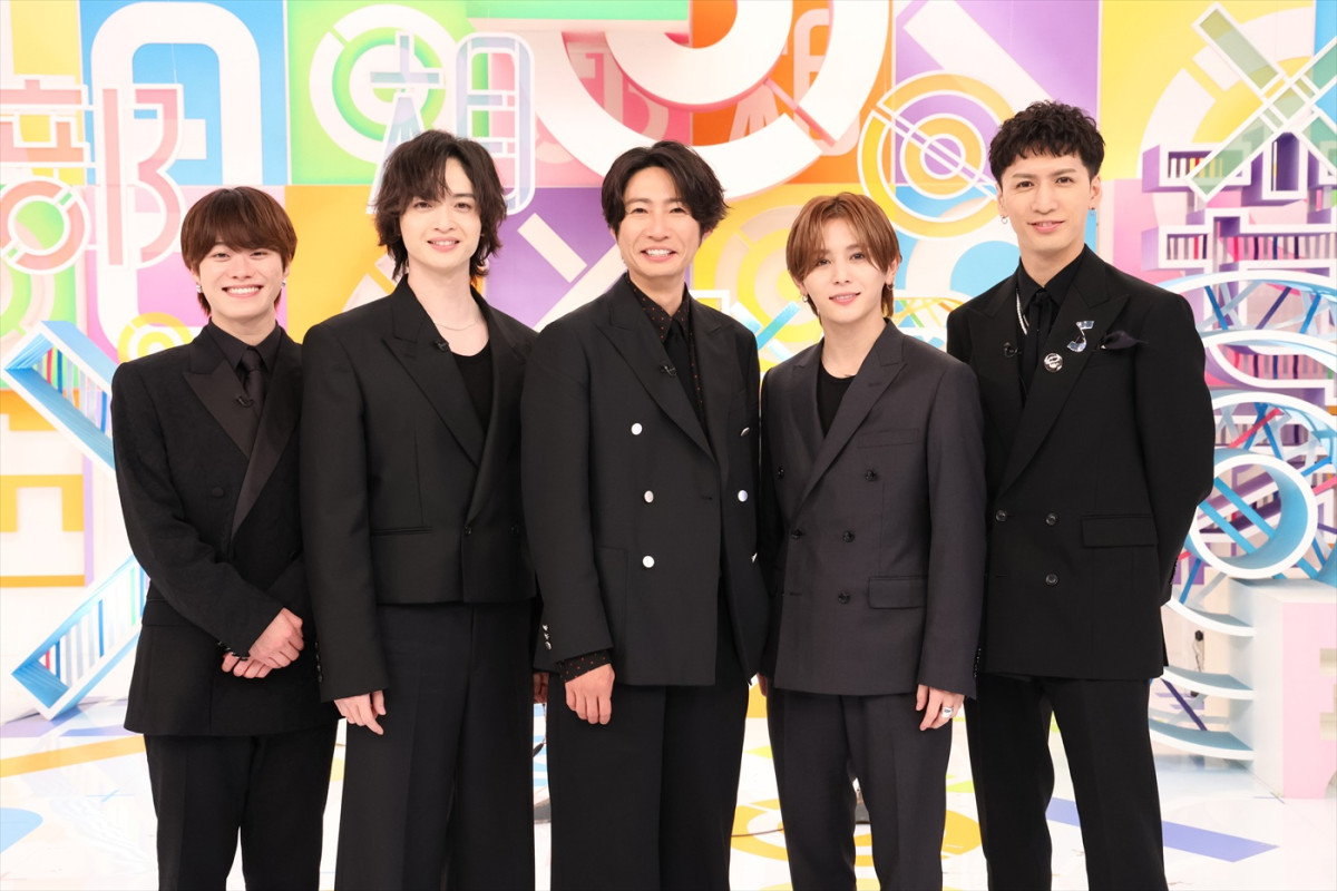 土曜プレミアム『BABA抜き最弱王決定戦 2025夏』に参戦する(左から)大橋和也、玉森裕太、相葉雅紀、山田涼介、藤井流星
