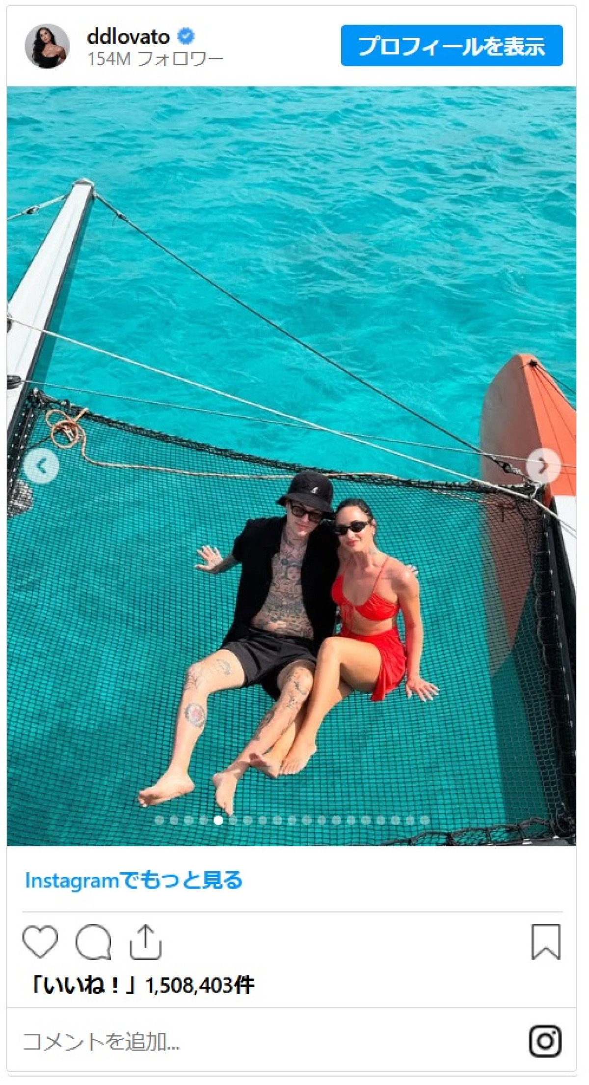 デミ・ロヴァートがロマンチックなハネムーン写真公開