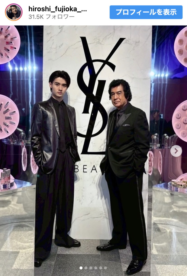 (写真左から)藤岡真威人、藤岡弘、 ※「藤岡弘、」インスタグラム
