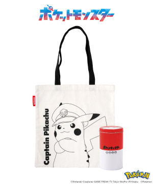 「3COINS」×『ポケモン』がコラボ！　キャプテンピカチュウの「缶入りトートBAG」など登場へ