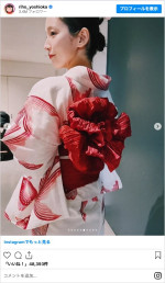 美しい浴衣姿を披露した吉岡里帆　※「吉岡里帆」インスタグラム