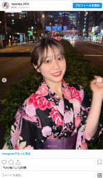 森山未唯、浴衣姿がかわいい！　※「森山未唯」インスタグラム