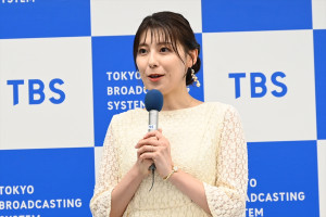 上村彩子・TBSアナウンサー、TBSテレビ2025年10月期番組改編説明会に登場