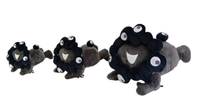 黒ミャクミャク　ぬいぐるみ　6点セット 黒ミャクミャクぬいぐるみ、万博会場内ストア限定で新登場