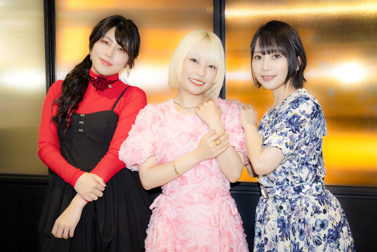 劇場版『ゾンビランドサガ ゆめぎんがパラダイス』インタビューより(左から)衣川里佳、本渡楓、種田梨沙