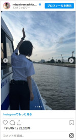 山下美月、『新東京水上警察』のオフショットがかわいい　※「山下美月」インスタグラム