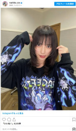 桃月なしこ、久々の黒髪姿を公開　※「桃月なしこ」インスタグラム