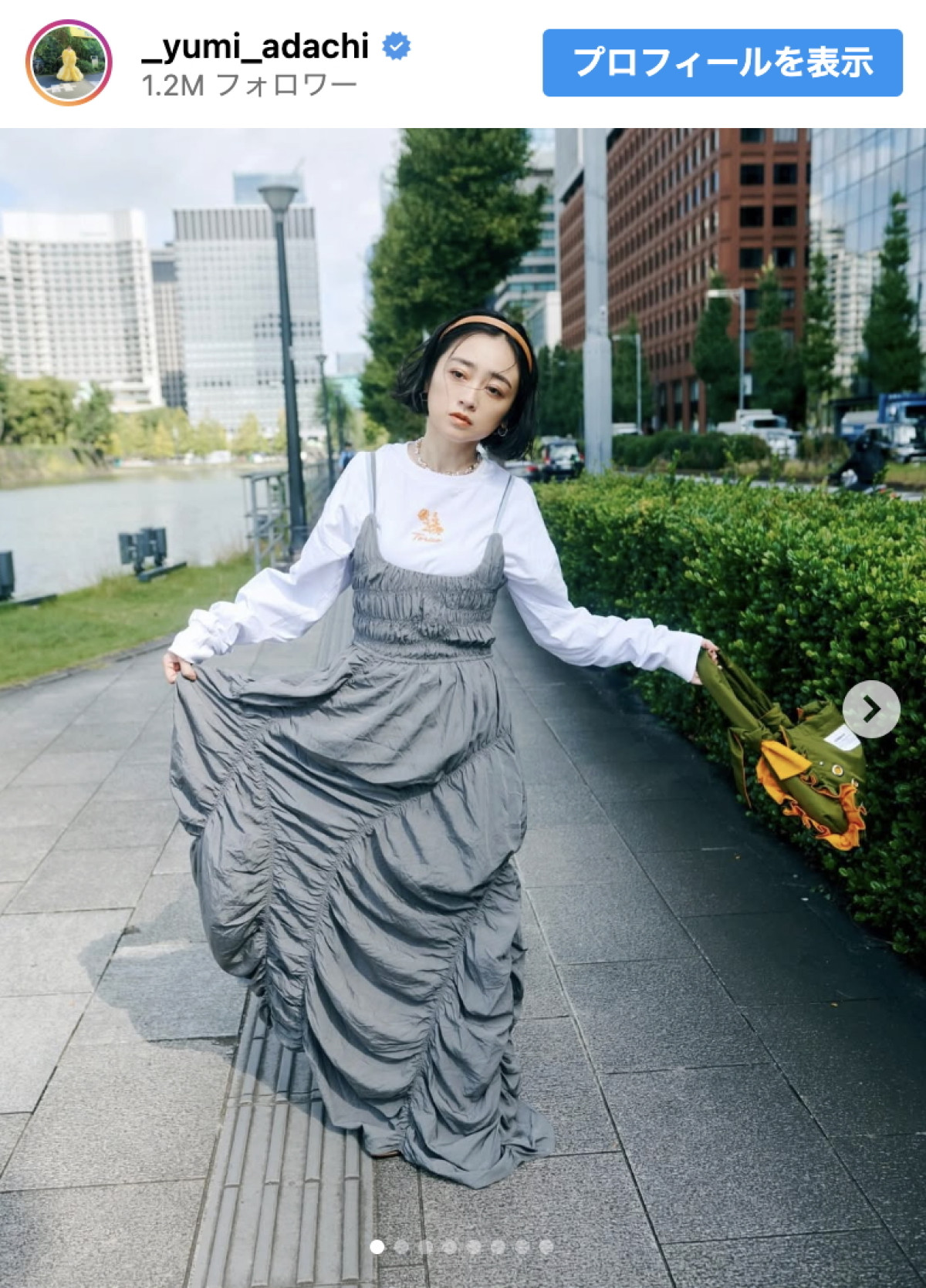 安達祐実、圧倒的な若々しさの近影を公開　※「安達祐実」インスタグラム