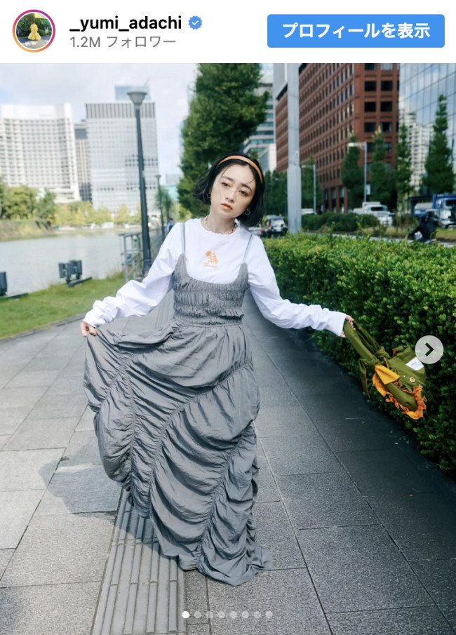 安達祐実、圧倒的な若々しさの近影を公開　※「安達祐実」インスタグラム